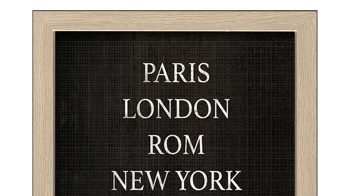 Kunstdruck Pro®art bilderpalette aus Karton / Papier / Pappe in Holzfarben PRO®ART Kunstdruck Big Cities Eiche, Schwarz & Weiß - ca. 35 x 85 x 3 cm