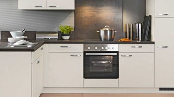 Einbauküche Express küchen aus Holz in Beige EXPRESS KÜCHEN Einbauküche Win mit IGNIS-Geräten Magnolia - Stellfläche ca. 335 x 185 cm