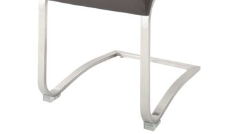 Schwingstuhl Mca furniture aus Stoff in Dunkelbraun Schwingstuhl Artos braunes Kunstleder BX & Edelstahl