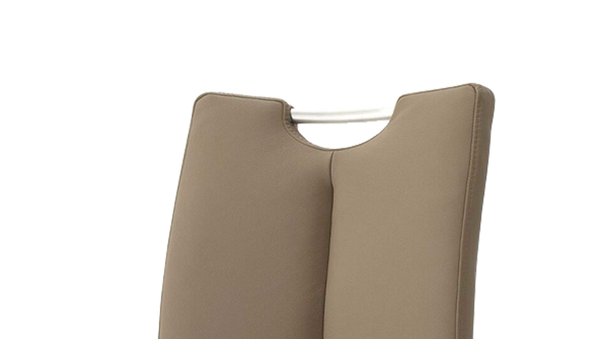 Schwingstuhl Mca furniture aus Leder in Braun Schwingstuhl Artos cappuccinofarbenes Leder CX & Edelstahl