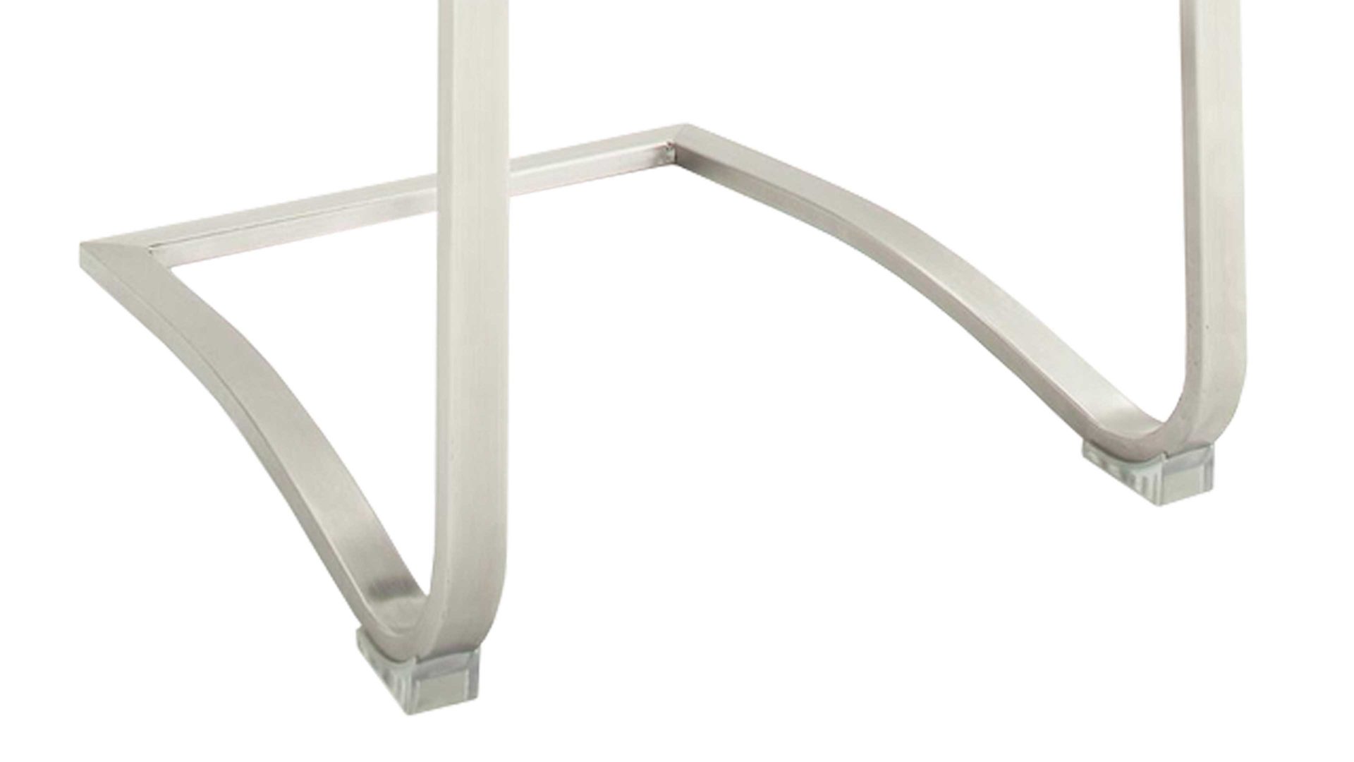 Schwingstuhl Mca furniture aus Leder in Grau Schwingstuhl Artos graues Leder GX & Edelstahl