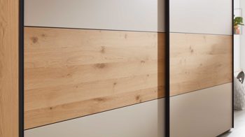 Komplettzimmer Interliving aus Holz in Beige Interliving Schlafzimmer Serie 1024 – Komplettzimmer 938 Design 27, vierteilig - Sand & Balkeneiche