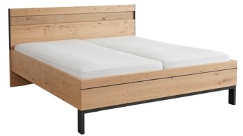 Bettgestell Interliving aus Holz in Holzfarben Interliving Schlafzimmer Serie 1024 – Bettgestell 86438 Winkelfüße, Liegefläche ca. 180 x 200 cm - Balkeneiche