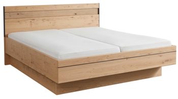 Bettgestell Interliving aus Holz in Holzfarben Interliving Schlafzimmer Serie 1024 – Bettgestell 86538 schwebend, Liegefläche ca. 180 x 200 cm - Balkeneiche