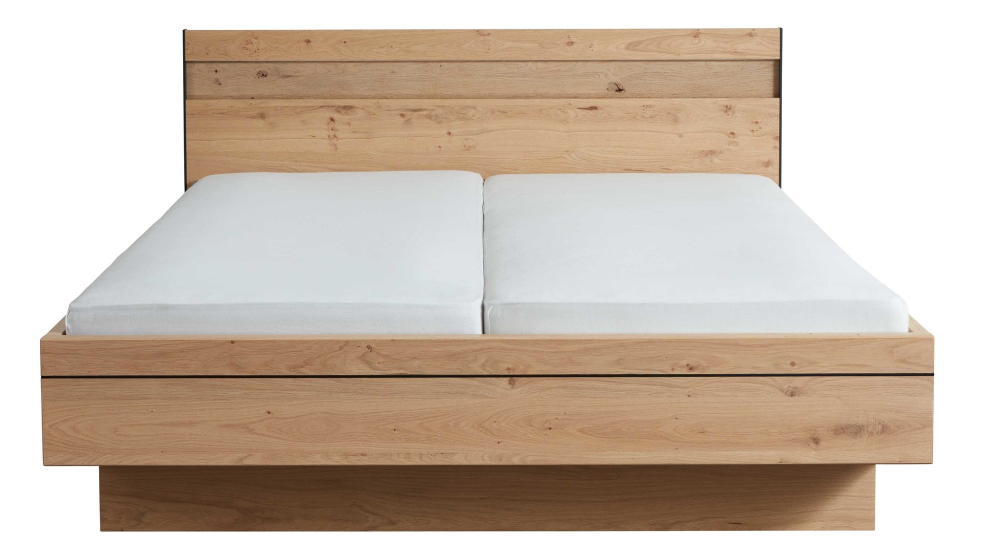 Bettgestell Interliving aus Holz in Holzfarben Interliving Schlafzimmer Serie 1024 – Bettgestell schwebend, Liegefläche ca. 180 x 200 cm - Balkeneiche