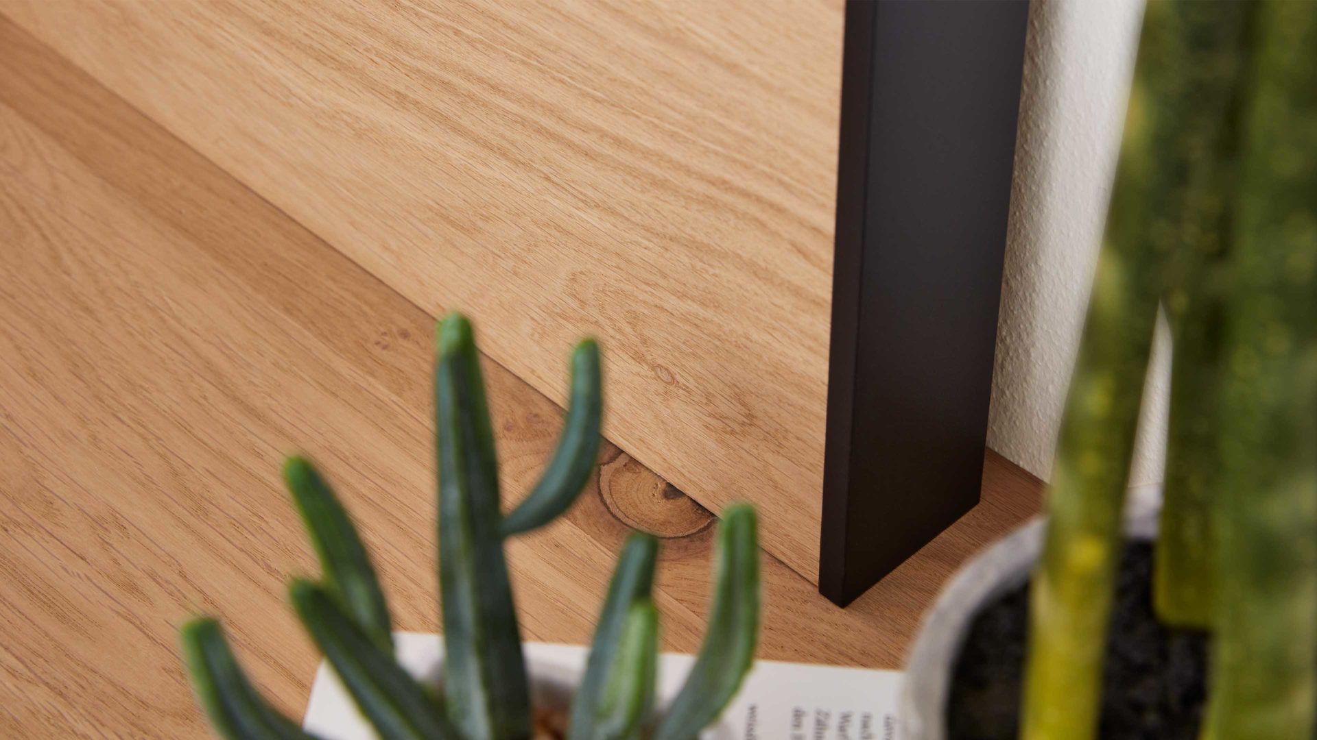 Paneel Interliving aus Holz in Holzfarben Interliving Schlafzimmer Serie 1024 – Paneelaufsatz rechts, Balkeneiche - Breite ca. 37 cm