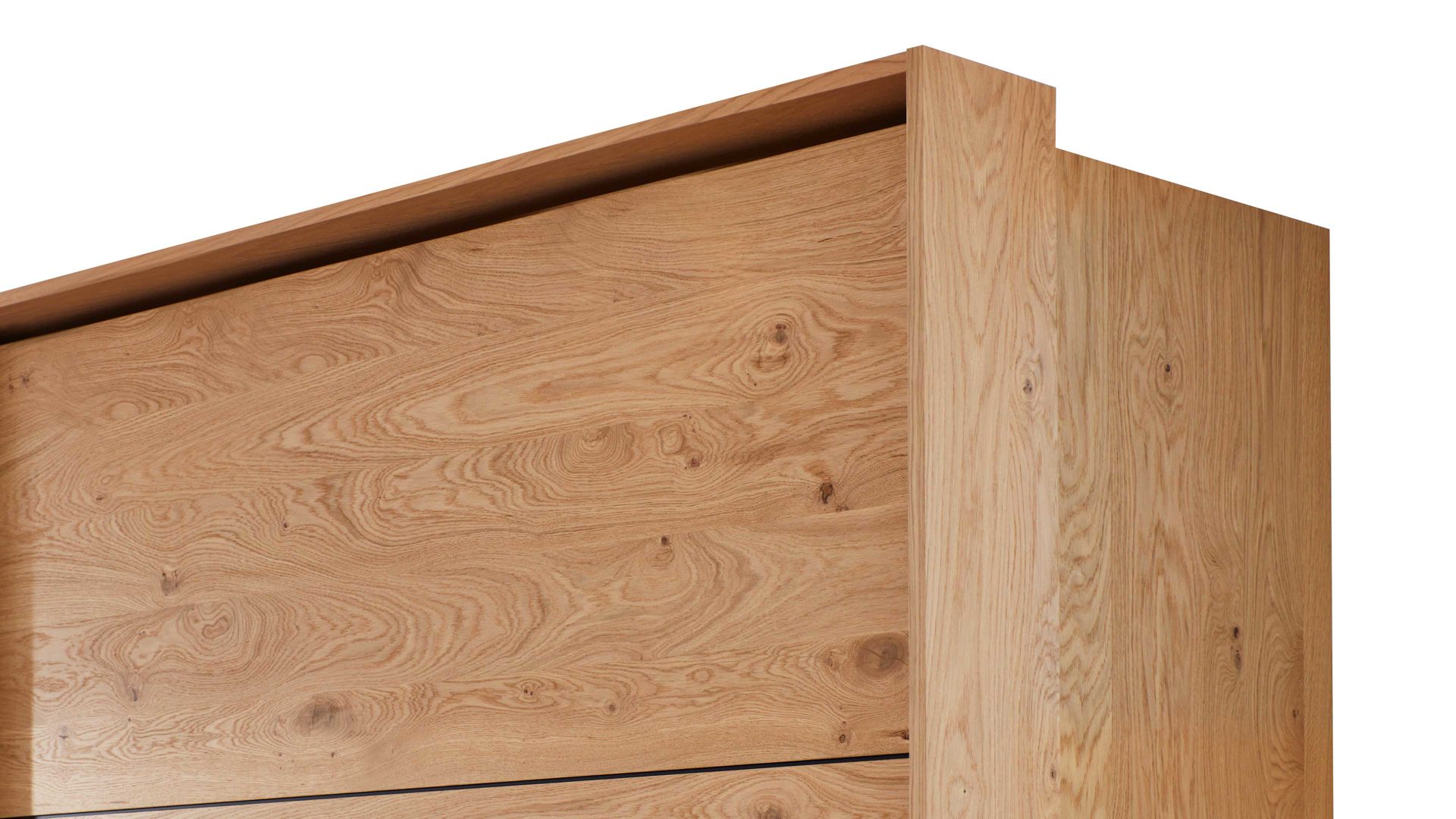 Passepartout Interliving aus Holz in Holzfarben Interliving Schlafzimmer Serie 1024 – Passepartout 902703 Breite ca. 278 cm - Balkeneiche