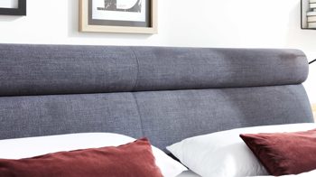 Komplettzimmer Interliving aus Holz in Grau Interliving Schlafzimmer Serie 1023 – Komplettzimmer Funktionsschrank - Taupe & Balkeneiche, vierteilig