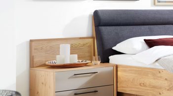 Paneel Interliving aus Holz in Holzfarben Interliving Schlafzimmer Serie 1023 – Paneelaufsatz links, Breite ca. 50 cm - Balkeneiche