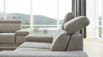 Funktion Interliving aus Metall in Transparent Interliving Sofa Serie 4252 – Kopfteilverstellung manuelle Funktion mit Höhenverstellung