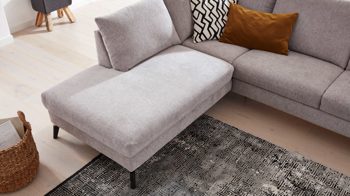 Ecksofa Interliving aus Stoff in Grau Interliving Sofa Serie 4400 - Ecksofa steingrauer Bezug GCP 39 - Stellfläche ca. 210 x 262 cm