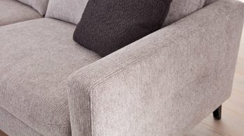 Ecksofa Interliving aus Stoff in Grau Interliving Sofa Serie 4400 - Ecksofa steingrauer Bezug GCP 39 - Stellfläche ca. 210 x 262 cm