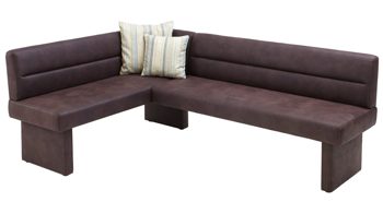 Eckbank modulmaster aus Stoff in Dunkelbraun Modulmaster Game 2 - Eckbank dunkelbrauner Microfaserbezug 690.78 - Stellfläche ca. 156 x 204 cm