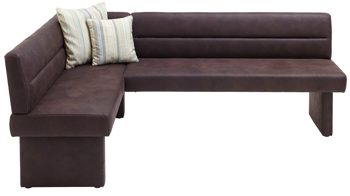 Eckbank modulmaster aus Stoff in Dunkelbraun Modulmaster Game 2 - Eckbank dunkelbrauner Microfaserbezug 690.78 - Stellfläche ca. 156 x 204 cm