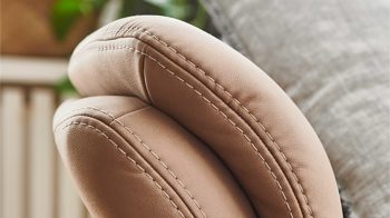 Ecksofa modulmaster aus Stoff in Hellbraun Modulmaster MM-ZE1148 - Wohnlandschaft camelfarbene Mikrofaser Galero & Fuß Z002-M01 - Stellfläche ca. 336 x 268 cm