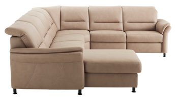 Ecksofa modulmaster aus Stoff in Hellbraun Modulmaster MM-ZE1148 - Wohnlandschaft camelfarbene Mikrofaser Galero & Fuß Z002-M01 - Stellfläche ca. 336 x 268 cm
