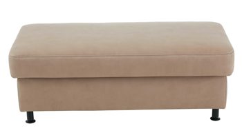 Polsterhocker modulmaster aus Stoff in Hellbraun Modulmaster MM-ZE1148 - XXL-Hocker camelfarbene Mikrofaser Galero & Fuß Z002-M01 - ca. 130 x 65 cm