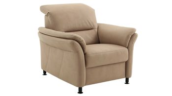 Polstersessel modulmaster aus Stoff in Hellbraun Modulmaster MM-ZE1148 - Sessel camelfarbene Mikrofaser Galero & Fuß Z002-M01