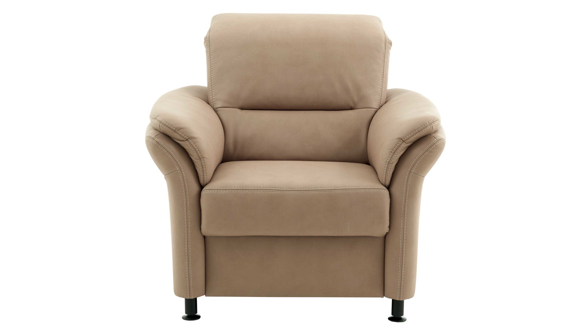 Polstersessel modulmaster aus Stoff in Hellbraun Modulmaster MM-ZE1148 - Sessel camelfarbene Mikrofaser Galero & Fuß Z002-M01