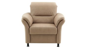 Polstersessel modulmaster aus Stoff in Hellbraun Modulmaster MM-ZE1148 - Sessel camelfarbene Mikrofaser Galero & Fuß Z002-M01