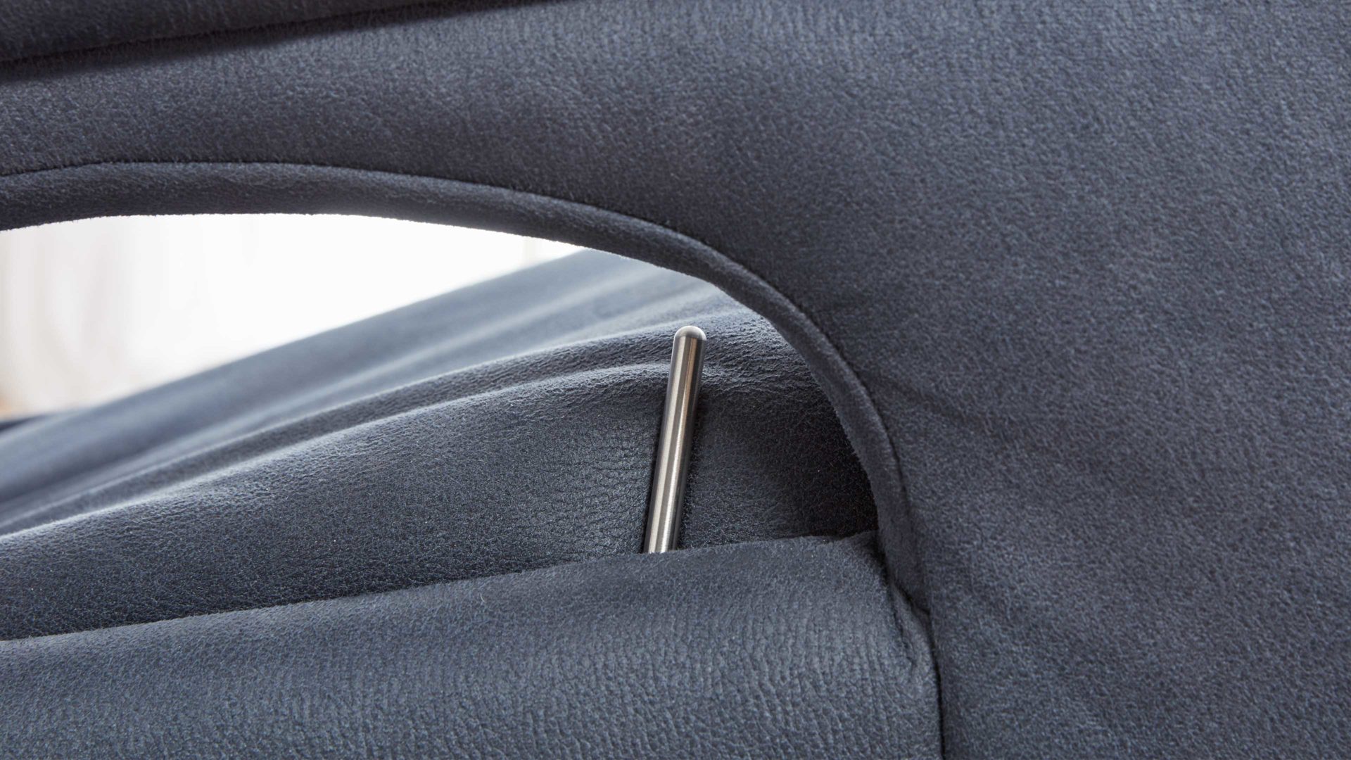 Relaxsessel modulmaster aus Stoff in Dunkelblau Modulmaster MM-ZE1062 - Relaxsessel DRF1 denimfarbene Mikrofaser Deluxe & Chrom-Tellerfuß