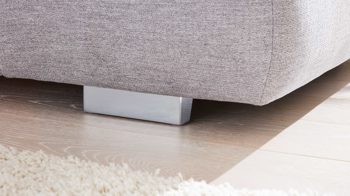 Ecksofa modulmaster aus Stoff in Hellgrau Modulmaster MM-MP1044 - Wohnlandschaft silberfarbene Chenille Calido & Metallfüße - Stellfläche ca. 371 x 260 cm