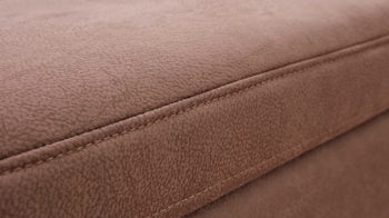 Ecksofa modulmaster aus Stoff in Braun Modulmaster MM-MP1044 - Ecksofa nougatfarbene Mikrofaser Saddle & Metallfüße - Stellfläche ca. 309 x 195 cm