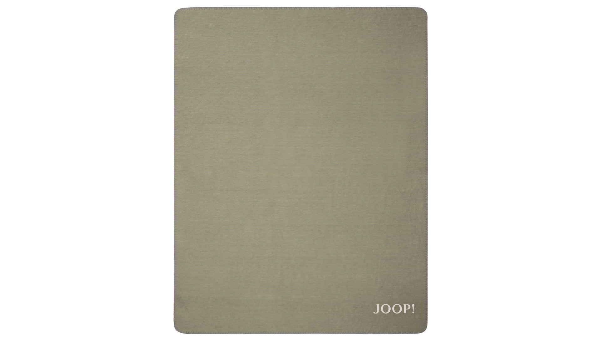Wohndecke Biederlack® aus Stoff in Grün JOOP! Wohndecke Melange Doubleface Oliv & Natur – ca. 150 x 200 cm