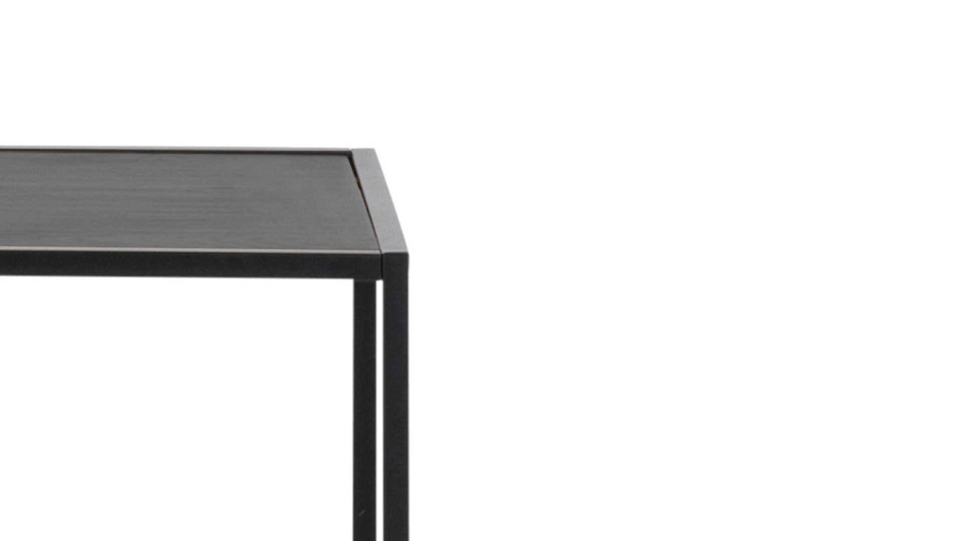 Regal Actona group aus Holz in Schwarz Regal Seaford im Industrielook als Esszimmermöbel Esche & Schwarz – ca. 114 x 185 cm