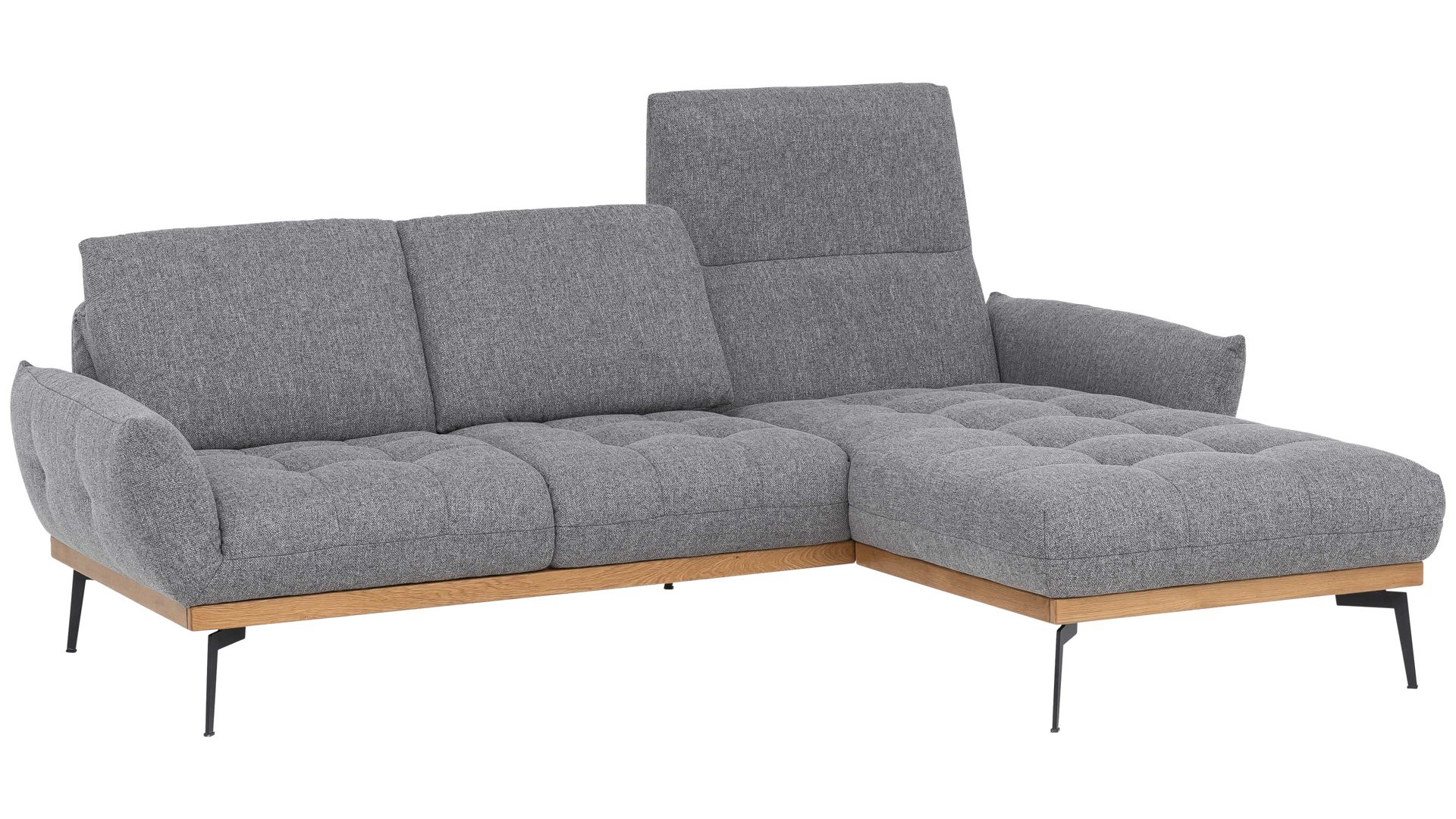 Ecksofa Exxpo sofa fashion aus Stoff in Grau Ecksofa Pablo grauer Stoffbezug Tessero 03 - Stellfläche ca. 245 x 185 cm