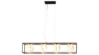 Pendelleuchte Fh fischer & honsel aus Metall in Schwarz FH Hängeleuchte Gisi Schwarz & Gold - Länge ca. 110 cm