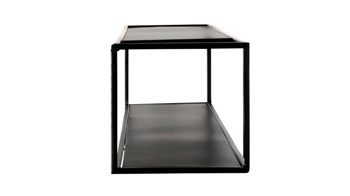 Wandregal Haku aus Metall in Schwarz Wandregal-Set schwarzes Metall - zweiteilig