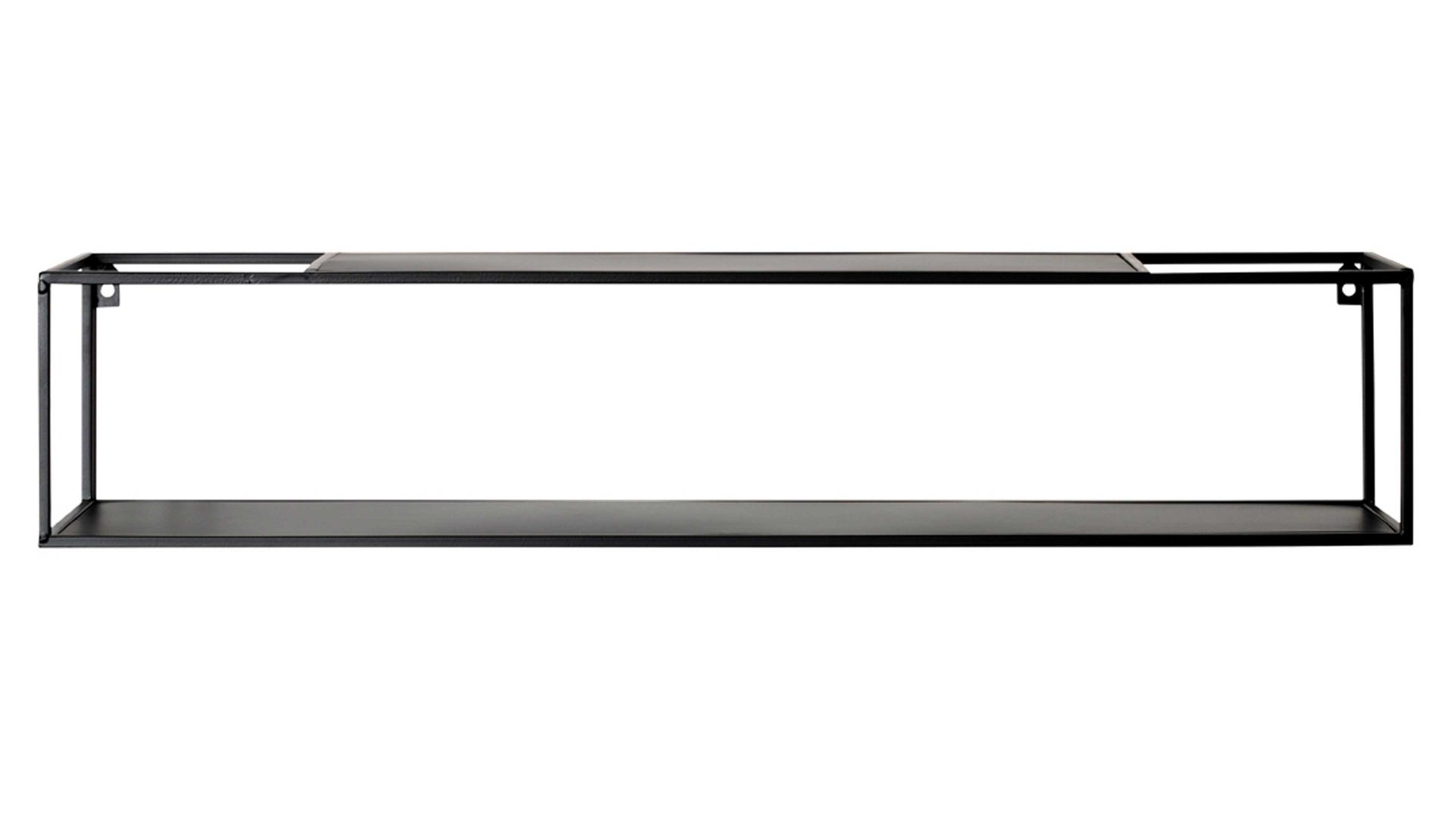 Wandregal Haku aus Metall in Schwarz Wandregal-Set schwarzes Metall - zweiteilig