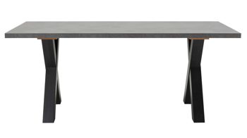 Esstisch Mäusbacher i.i. aus Holz in Dunkelgrau Esstisch-Serie The Big System - Esstisch Graphit & Schwarzstahl - ca. 180 x 90 cm