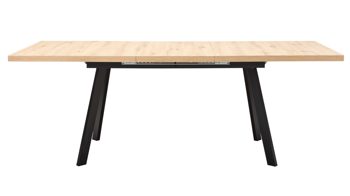 Auszugtisch Mäusbacher i.i. aus Holz in Holzfarben Esstisch-Serie The Big System - Auszugtisch Asteiche & Mattschwarz - ca. 160-210 x 90 cm