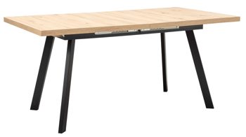 Auszugtisch Mäusbacher i.i. aus Holz in Holzfarben Esstisch-Serie The Big System - Auszugtisch Asteiche & Mattschwarz - ca. 160-210 x 90 cm