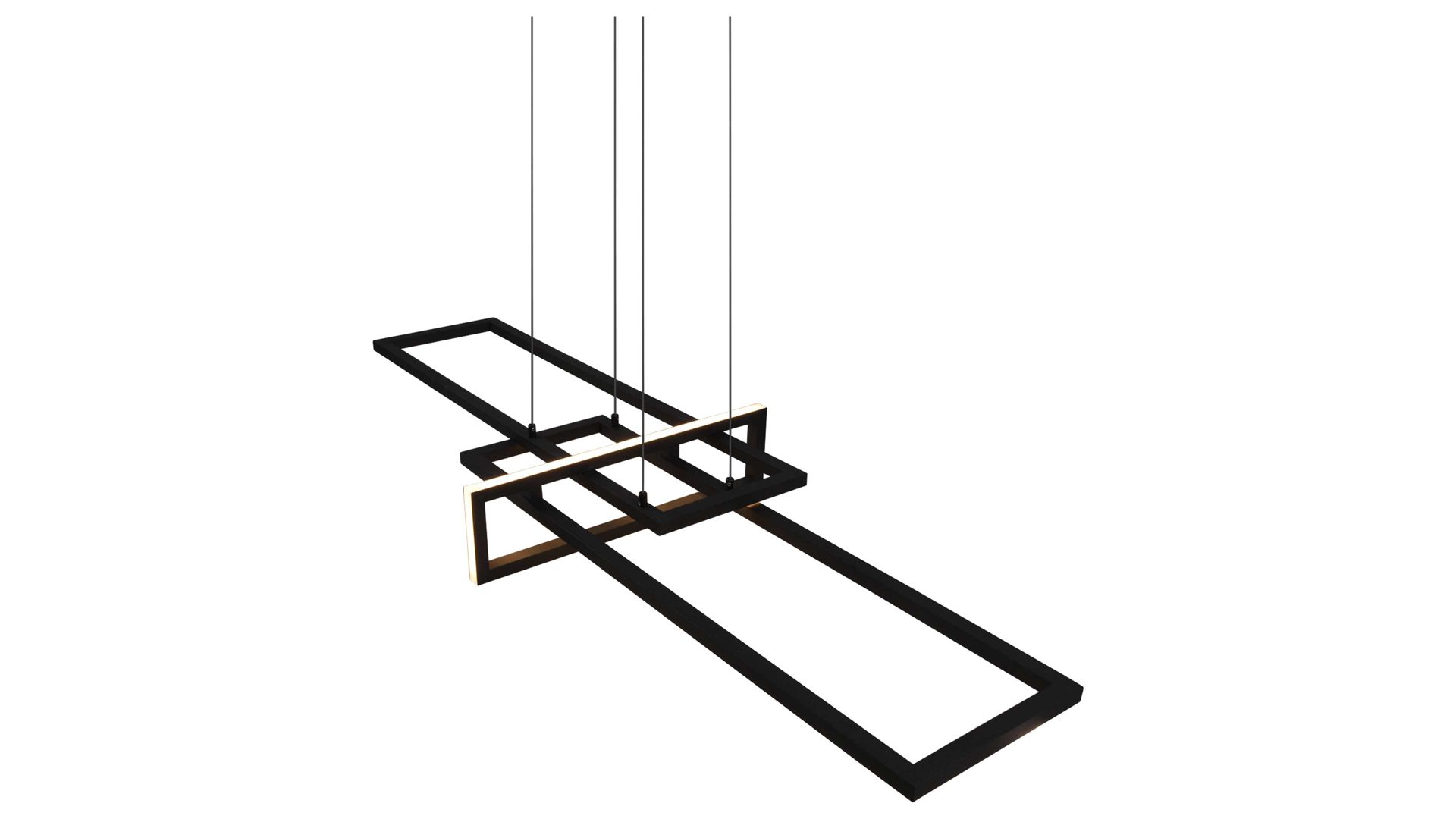 Pendelleuchte Trio lighting for you aus Metall in Schwarz Hängeleuchte Salinas schwarzes Metall - Länge ca. 110 cm