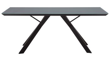 Esstisch Mca furniture aus Glas in Dunkelgrau Glasplatten-Esstisch Grau & Schwarz – ca. 180 x 95 cm