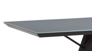 Esstisch Mca furniture aus Glas in Dunkelgrau Glasplatten-Esstisch Grau & Schwarz – ca. 180 x 95 cm