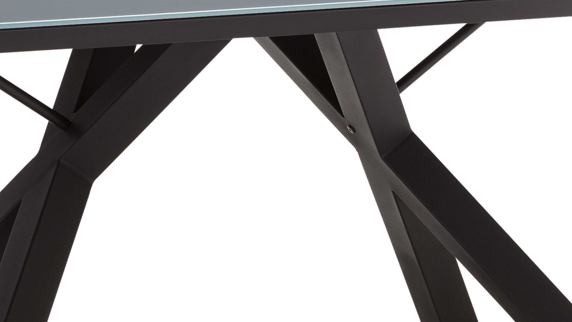 Esstisch Mca furniture aus Glas in Dunkelgrau Glasplatten-Esstisch Grau & Schwarz – ca. 180 x 95 cm