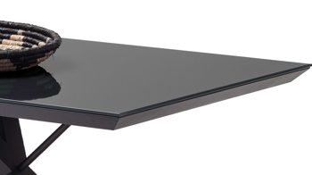 Esstisch Mca furniture aus Glas in Anthrazit Glasplatten-Esstisch Anthrazit & Schwarz – ca. 180 x 95 cm