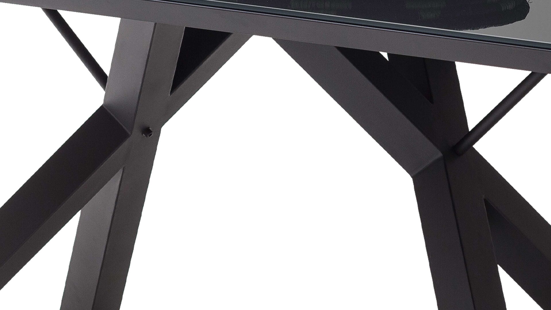 Esstisch Mca furniture aus Glas in Anthrazit Glasplatten-Esstisch Anthrazit & Schwarz – ca. 180 x 95 cm