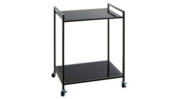 Servierwagen Haku aus Metall in Schwarz Servierwagen Glas & Metall - ca. 50 x 36 cm