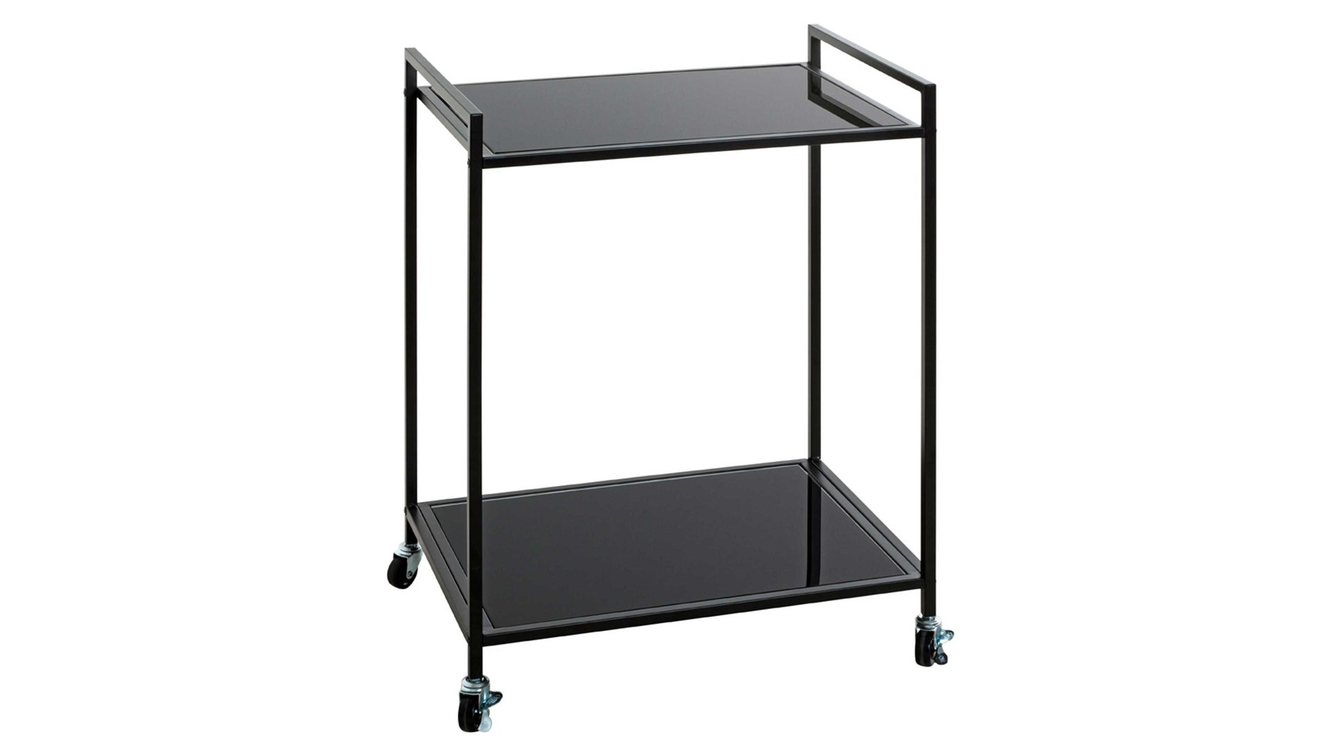 Servierwagen Haku aus Metall in Schwarz Servierwagen Glas & Metall - ca. 50 x 36 cm