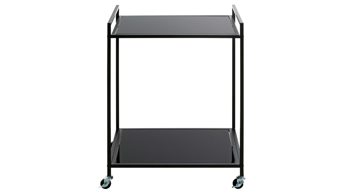 Servierwagen Haku aus Metall in Schwarz Servierwagen Glas & Metall - ca. 50 x 36 cm