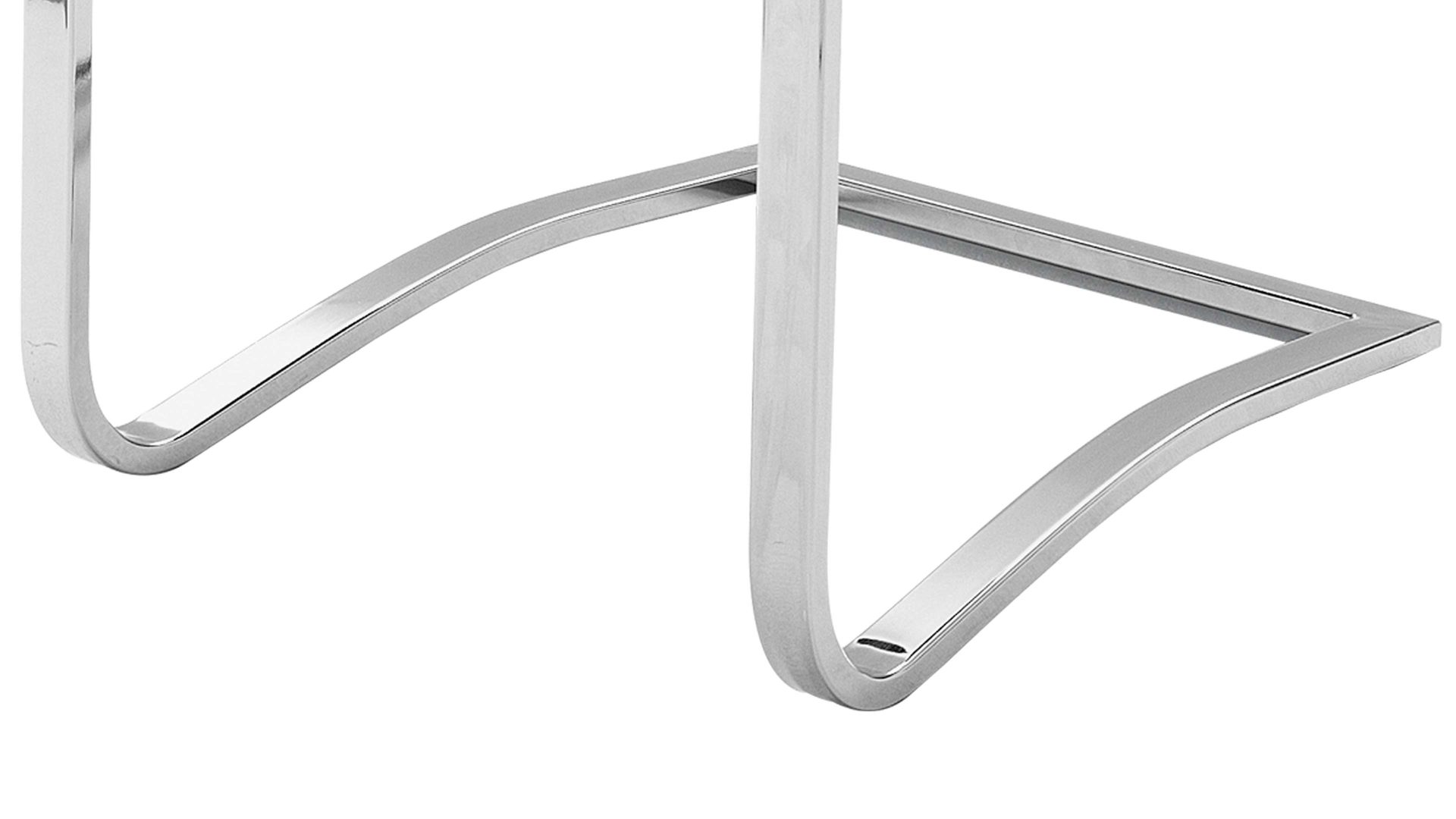 Schwingstuhl Mca furniture aus Kunstfaser in Schwarz Schwingstuhl bzw. Freischwinger Paulo mit Griffmulde schwarzes Kunstleder 10SX & Edelstahl