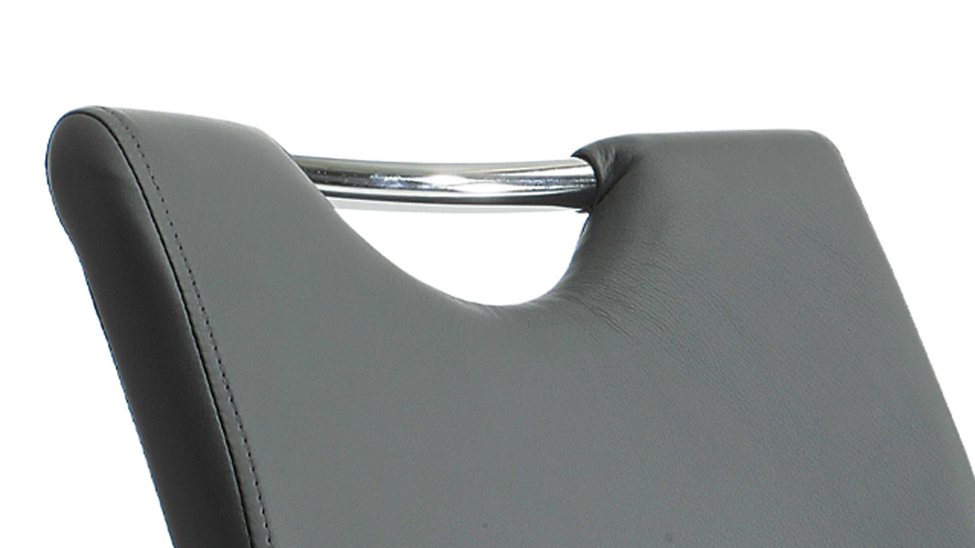 Schwingstuhl Mca furniture aus Kunstfaser in Schwarz Schwingstuhl bzw. Freischwinger Paulo mit Griffmulde schwarzes Kunstleder 10SX & Edelstahl