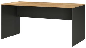 Schreibplatz Germania aus Holz in Holzfarben Schreibtisch Lissabon Graphit & Navarra-Eiche - Breite ca. 158 cm