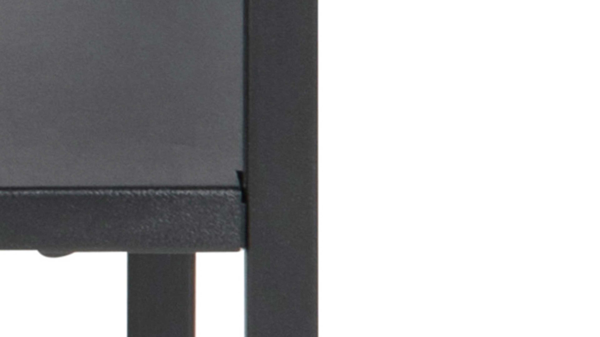 Nachttisch Actona group aus Metall in Schwarz Metallmöbel Newton - Nachttisch schwarzer Stahl - ca. 45 x 40 cm