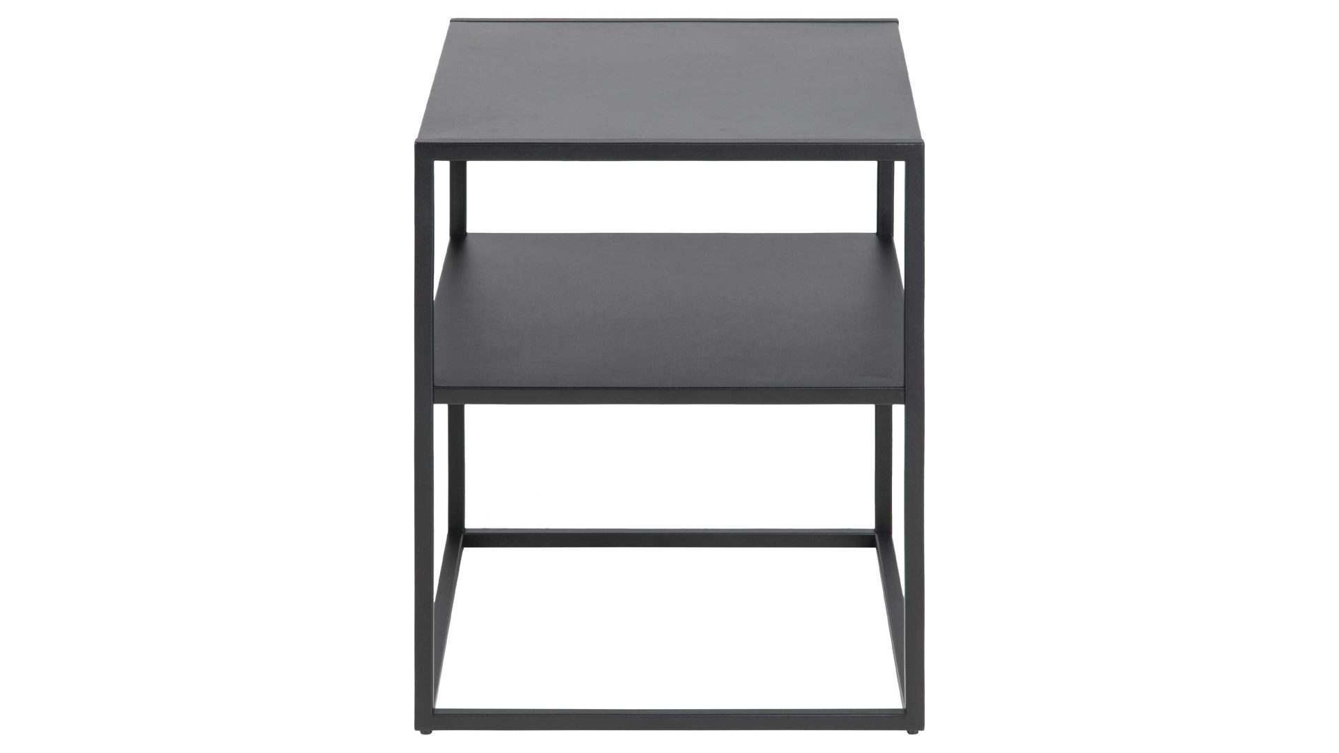 Nachttisch Actona group aus Metall in Schwarz Metallmöbel Newton - Nachttisch schwarzer Stahl - ca. 45 x 40 cm